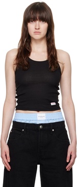 Black Cropped Tank Top