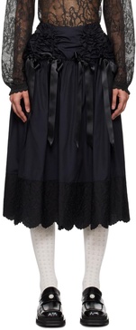 Black Bow Midi Skirt