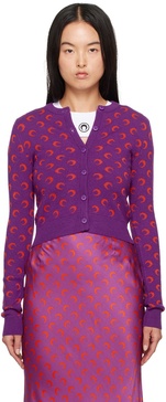 Purple Moon Jacquard Cardigan