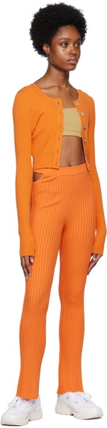 Orange Rib Leggings