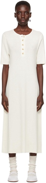 Off-White Rib Henley Maxi Dress