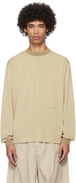 Beige Lay1 Boxy Long Sleeve T-Shirt