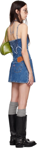 Blue Levi's Edition Wavy Patchwork Denim Minidress