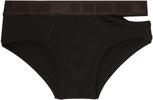 Brown Cutout Briefs