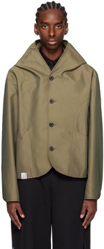 Khaki Collarless Jacket