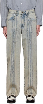 Blue Line Panel Jeans