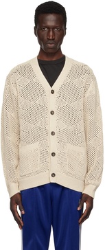 Beige Open Knit Cardigan