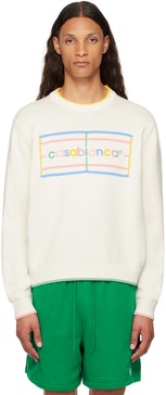 White Pastel Court Sweater