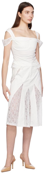 White Anita Midi Skirt