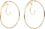 Gold Spina Upside Down XL Hoop Earrings