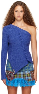 Blue Hand Twist Sweater