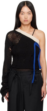 Black Ottolinger Edition One Shoulder Knit Sweater