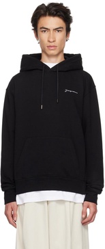 Black Le Papier 'The Embroidered Sweatshirt' Hoodie