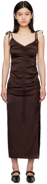 Brown Ruched Camisole