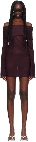 Burgundy Sava Minidress