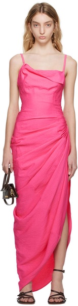 Pink Le Raphia 'La Robe Saudade' Maxi Dress