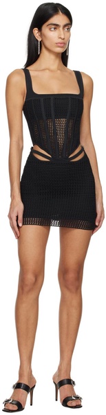 Black Suspend Minidress