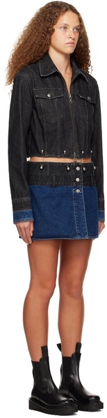 Black & Blue 3-Way Denim Minidress