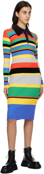 Multicolor Striped Midi Dress