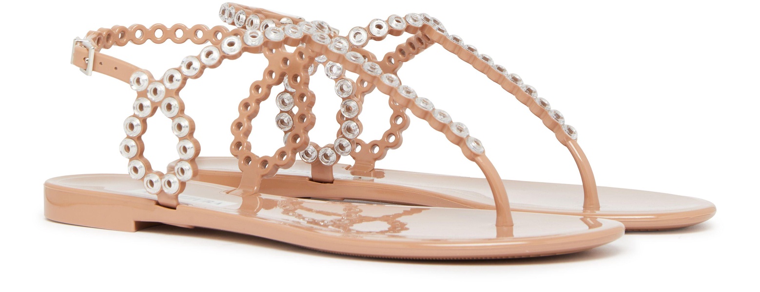 Almost Bare Crystal Jelly sandals