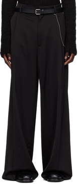 Black Pleated Trousers