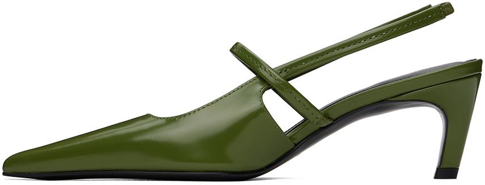 Green 'The Sharp Slingback' Heels