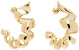 Gold Melodie Ribbon Hoop Earrings