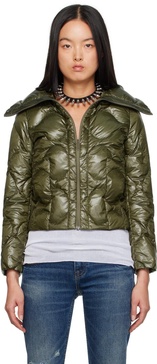 Green Quilted Down Jacket