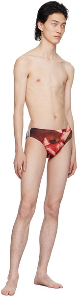 Red 'The Roses' Swim Briefs