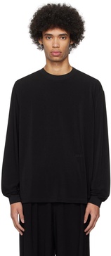 Black Lay1 Boxy Long Sleeve T-Shirt