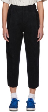 Black Raw Edge Trousers