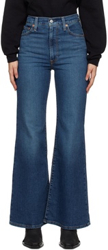 Indigo Ribcage Bell jeans