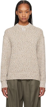 Beige Patch Sweater