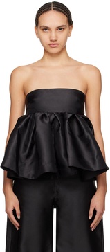 Black Strapless Blouse