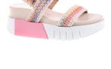 women's egan wedge sandals in pink multi