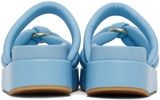 Blue Padded Platform Sandals