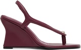 Burgundy Valentina Wedge Heeled Sandals