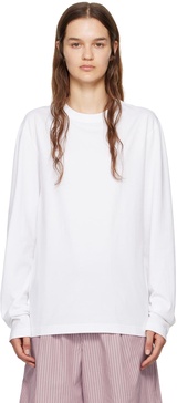 White Sleeping Long Sleeve T-Shirt