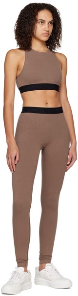 Taupe Jacquard Leggings