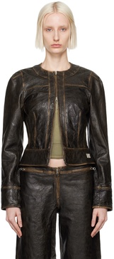 Brown SLK Leather Jacket