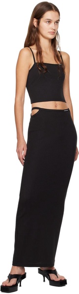 Black Cutout Maxi Skirt