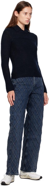 Blue Logan Quilted Jeans