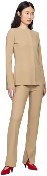 Taupe Lay2 Straight Trousers