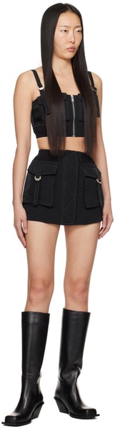 Black Aviator Miniskirt