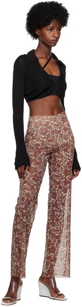 Red & Beige Priya Trousers