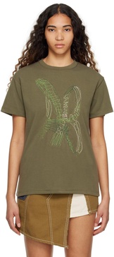 Khaki "AB" Embroidered T-Shirt