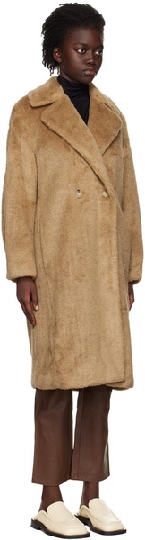 Beige Faux-Fur Coat