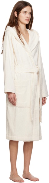 Off-White Terry Hooded Bathrobe