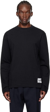 Three-Pack Black Relaxed-Fit Long Sleeve T-Shirt