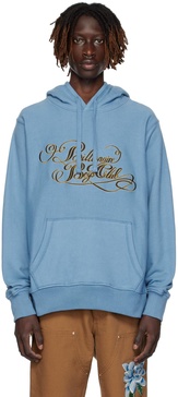 Blue Printed Hoodie